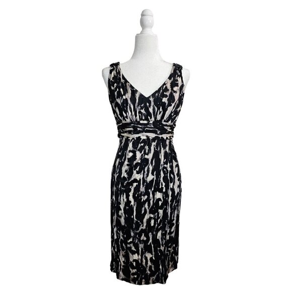 Teri Jon Dresses & Skirts - Teri Jon rickie freeman black & gray beaded straps empire midi satin dress size